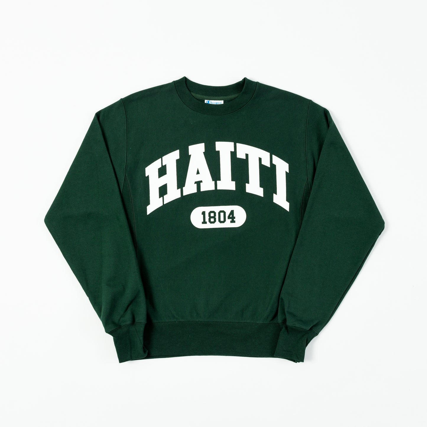 HAITI x Champion Crew Neck Sweater (Forest Green)