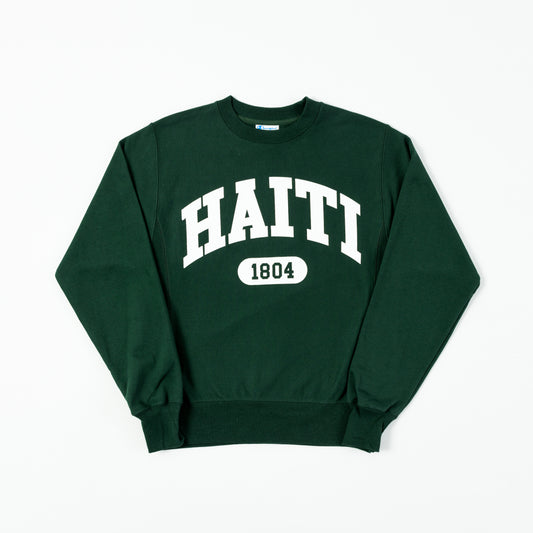 HAITI x Champion Crew Neck Sweater (Forest Green)