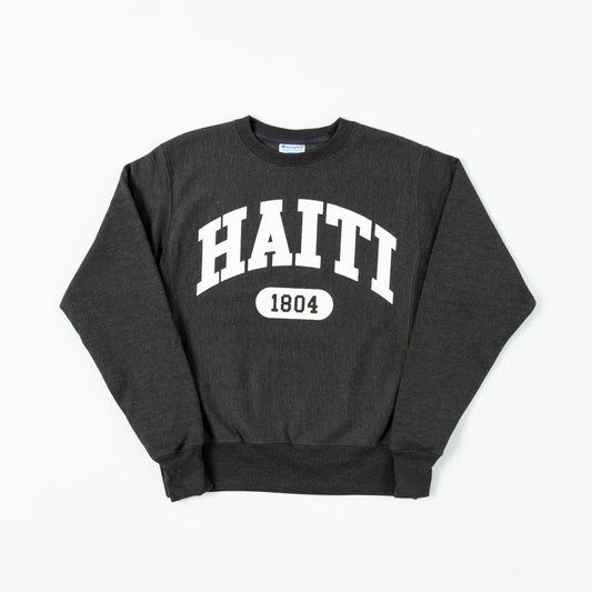 HAITI x Champion Crew Neck Sweater (Charcoal Grey)