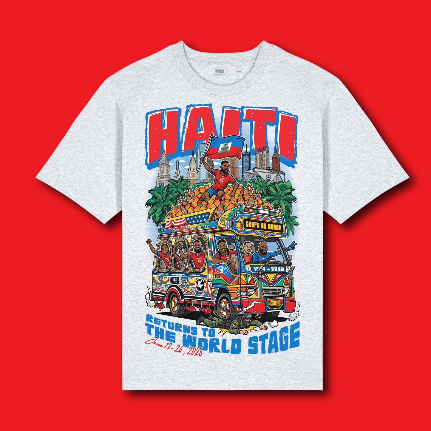 HAITI WORLD CUP TEE [HEATHER GREY]